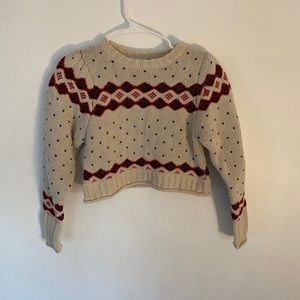 Zara cropped Christmas sweater